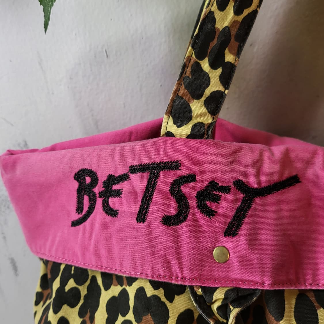 Betsey Johnson(벳시 존슨)레오파드 핑크 토트백 상품이미지4