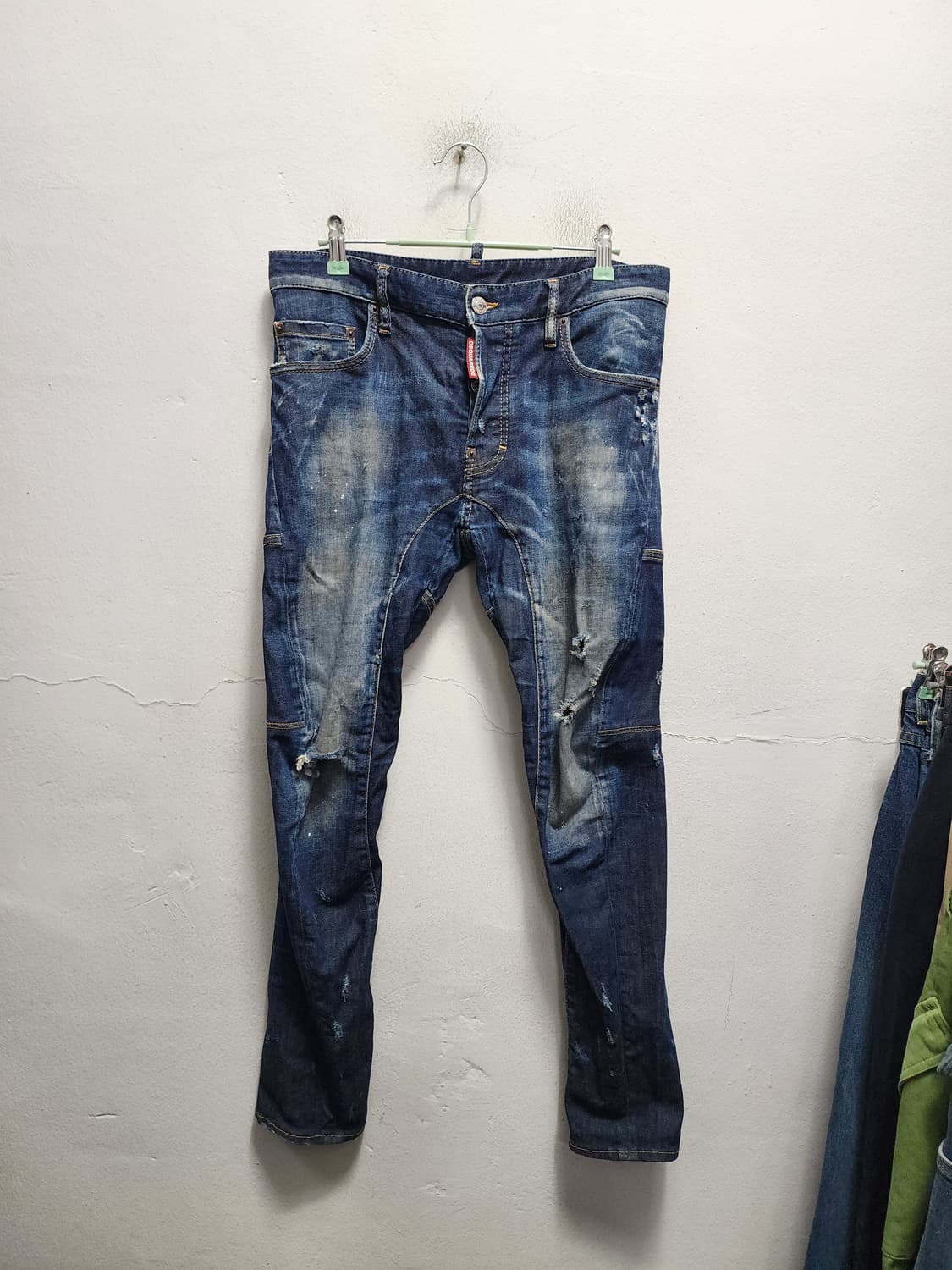 디스퀘어드2 데미지 가죽패치 청바지 상품이미지2