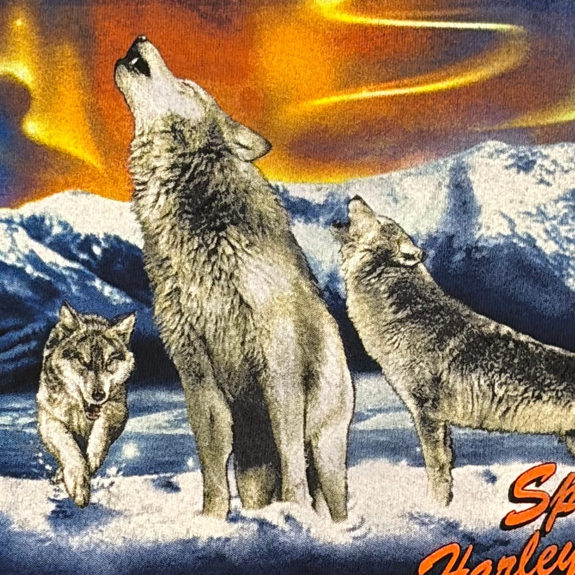 미국 빈티지 할리데이비슨 울프 반팔티 상품이미지4