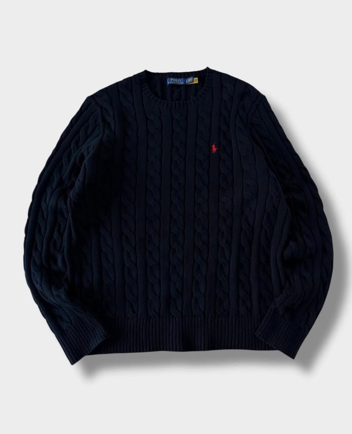 폴로 랄프로렌 케이블 니트 네이비 상품이미지1