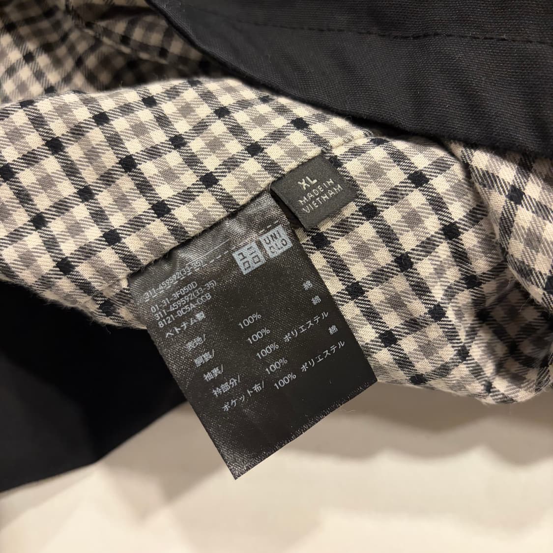 [XL] 유니클로 유틸리티 쇼트 블랙 코듀로이 카라 숏 자켓 B378 상품이미지7