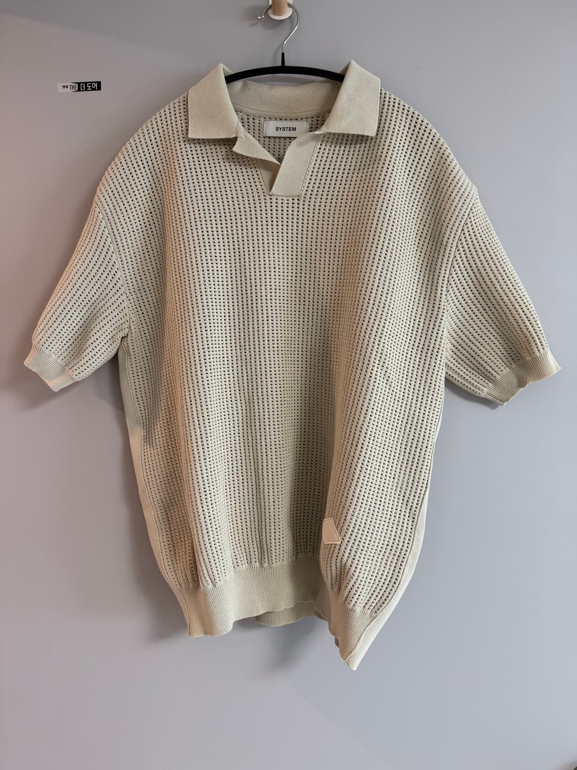 system 펀칭 반팔 니트 상품이미지1