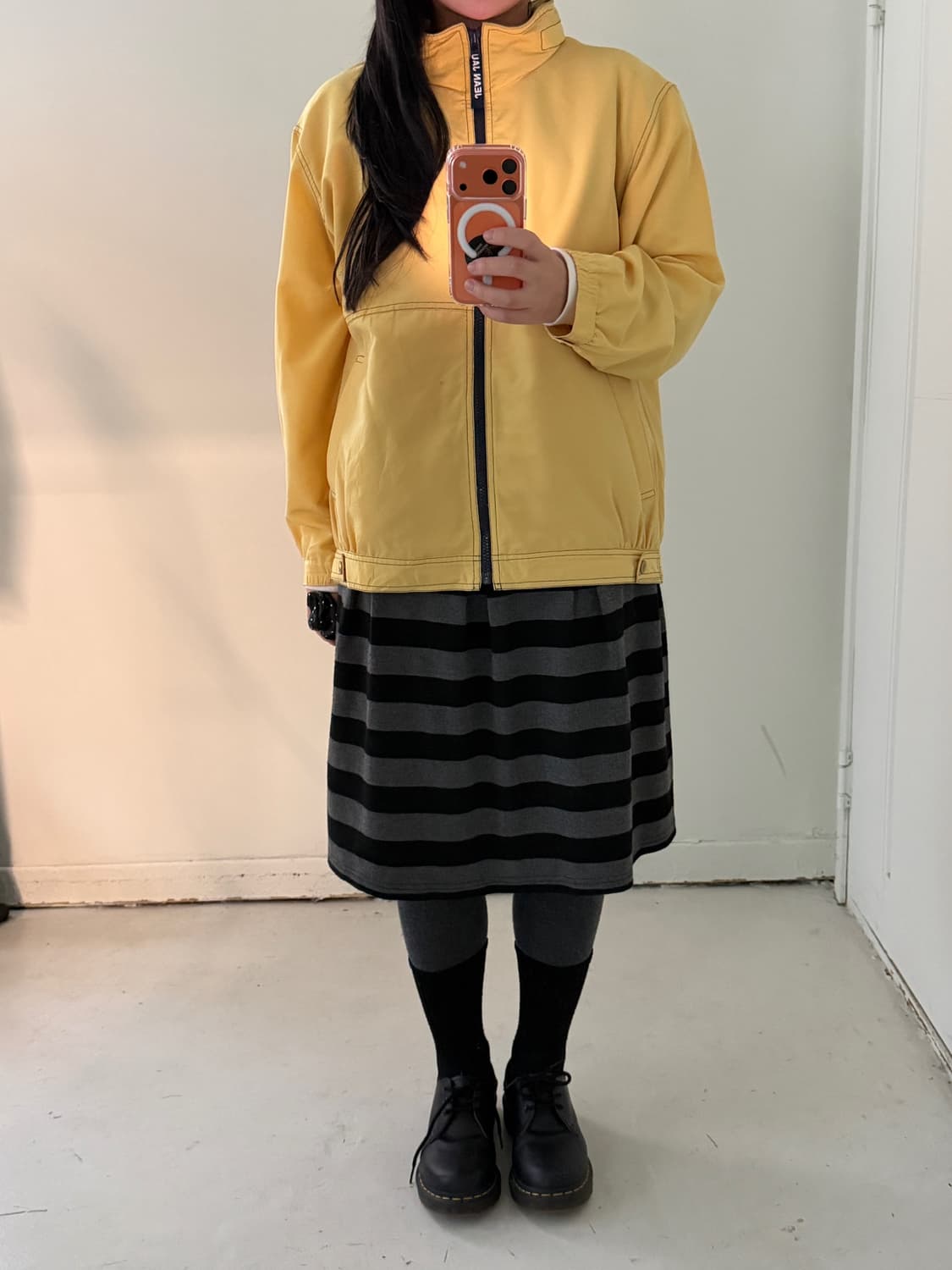 일본빈티지 엘로우 봄버 자켓 상품이미지2