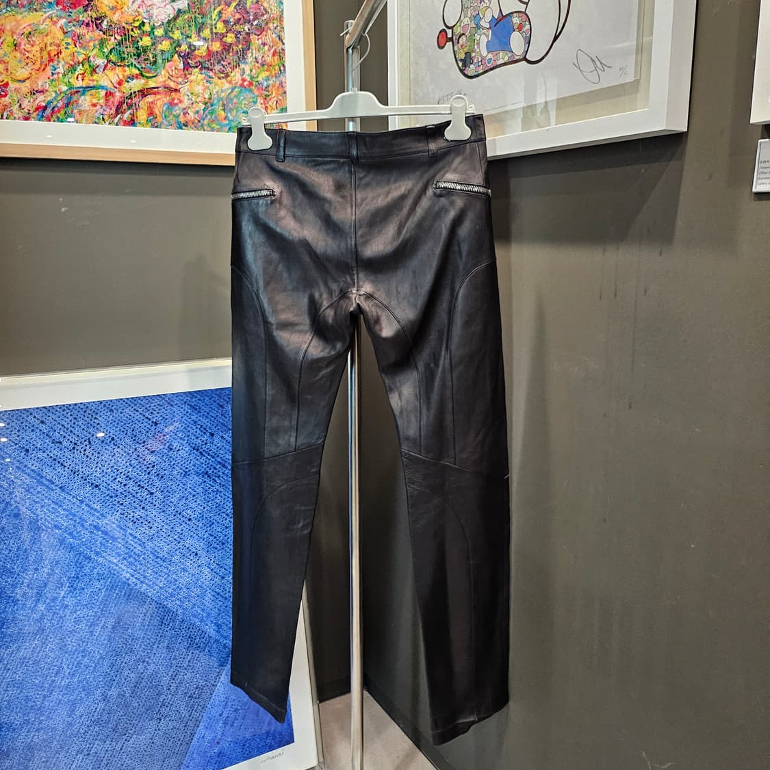 베르사체 Full 레더 ZIP 바이커 아카이브 팬츠 상품이미지3