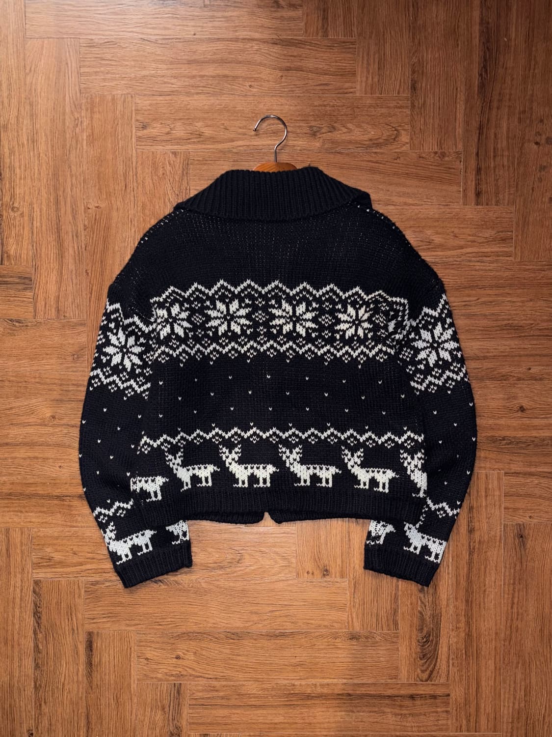 빈티지 노르딕 떡볶이 니트가디건 상품이미지5