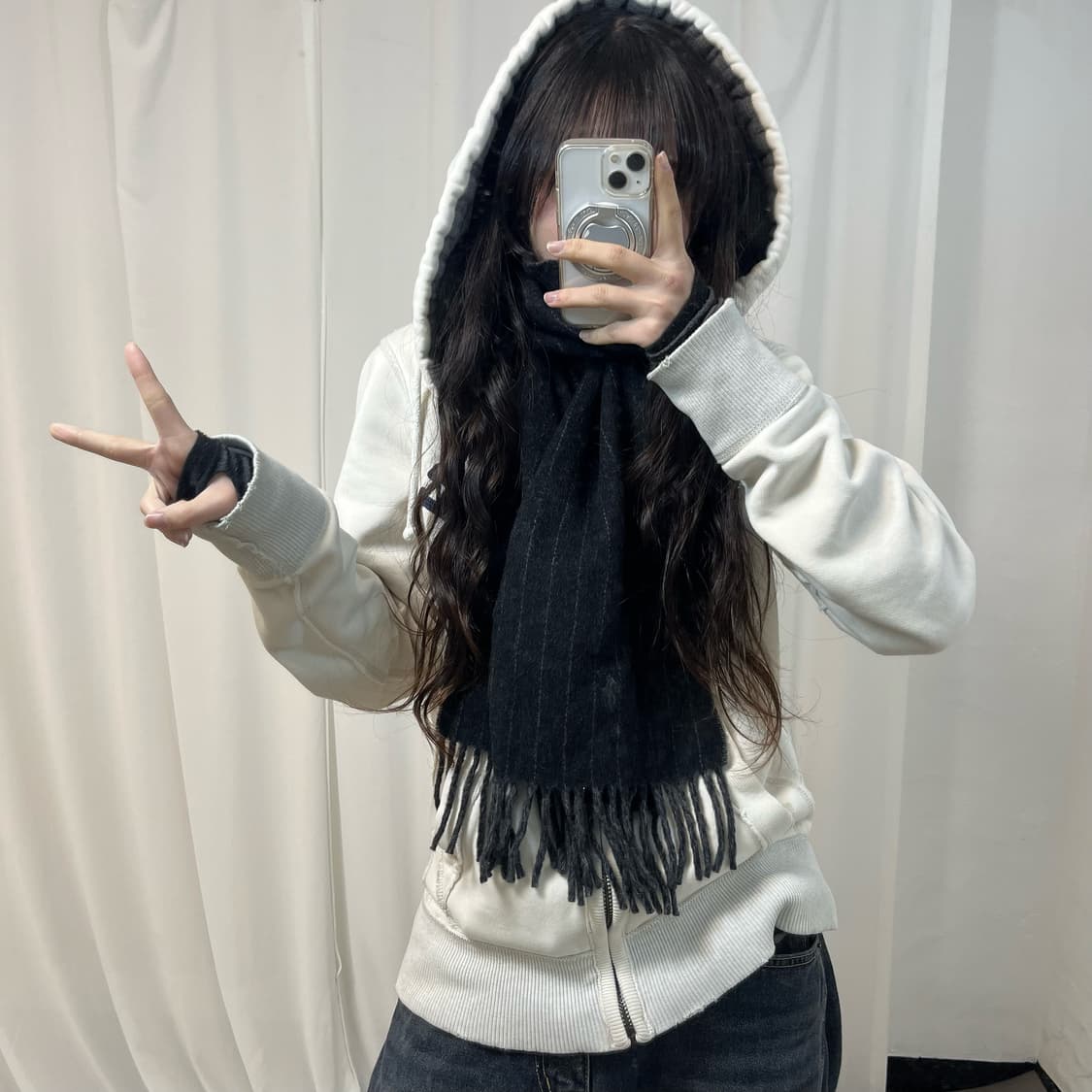 Polo Stripe Wool Muffler 상품이미지2