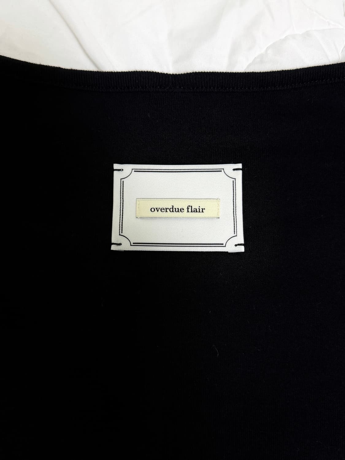 (새상품) 오버듀플레어 스쿱넥 티셔츠 블랙 상품이미지3