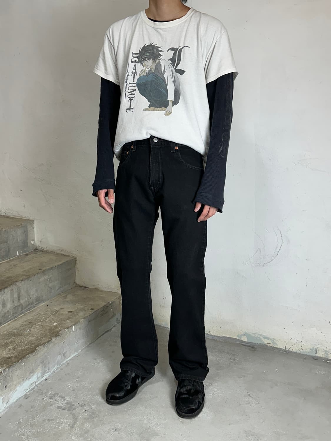 00's 빈티지 리바이스 517 블랙 부츠컷 플레어진 상품이미지2