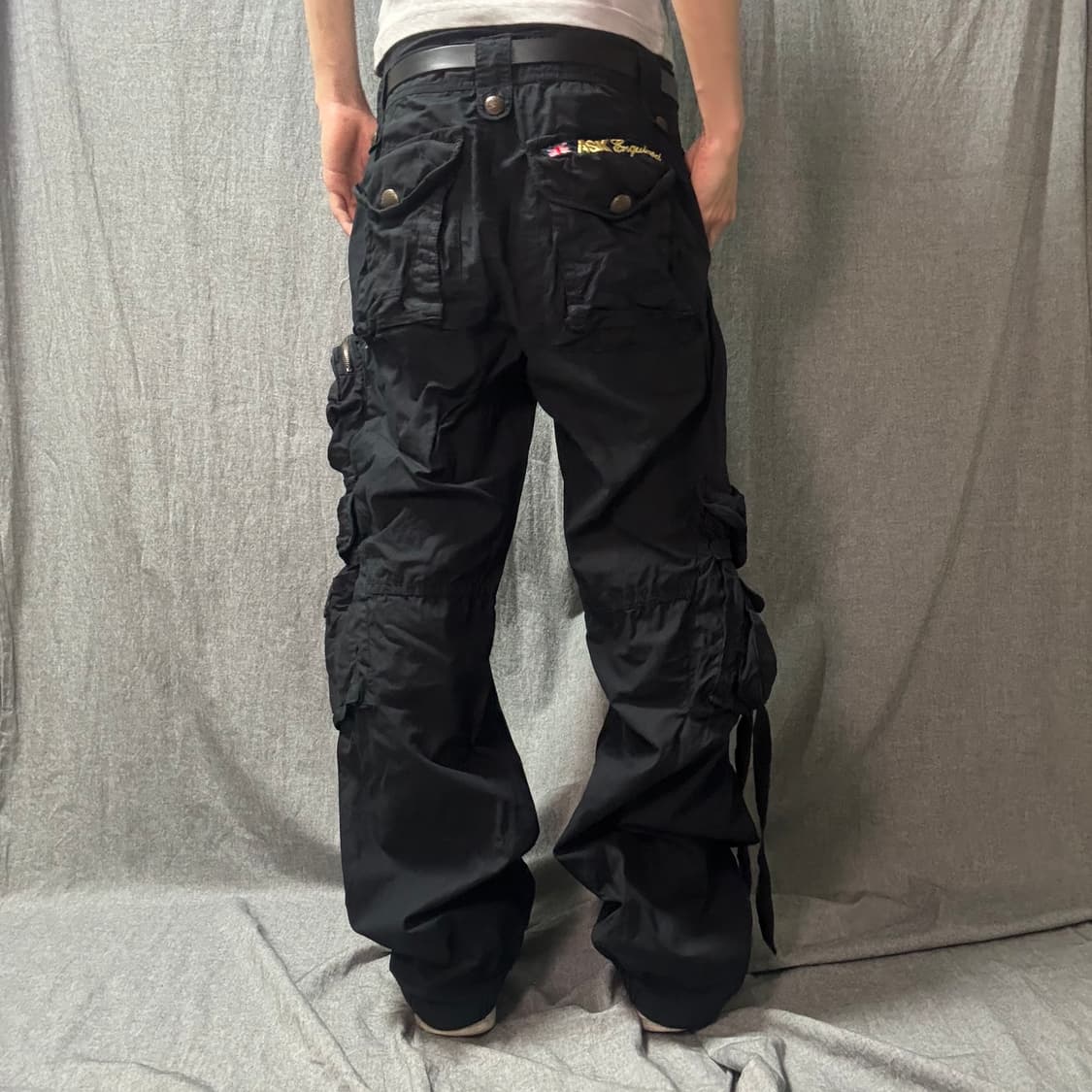 ask 포켓 와이드 카고 팬츠 블랙 상품이미지5