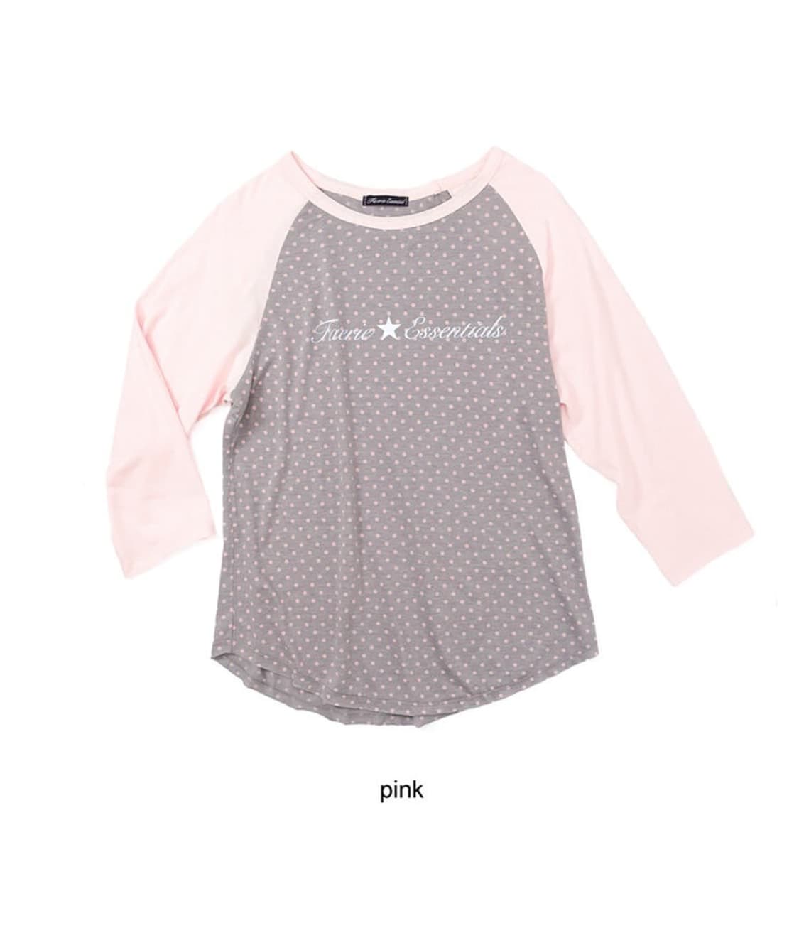 샵페어리 dot raglan sleeve top (pink) 상품이미지1