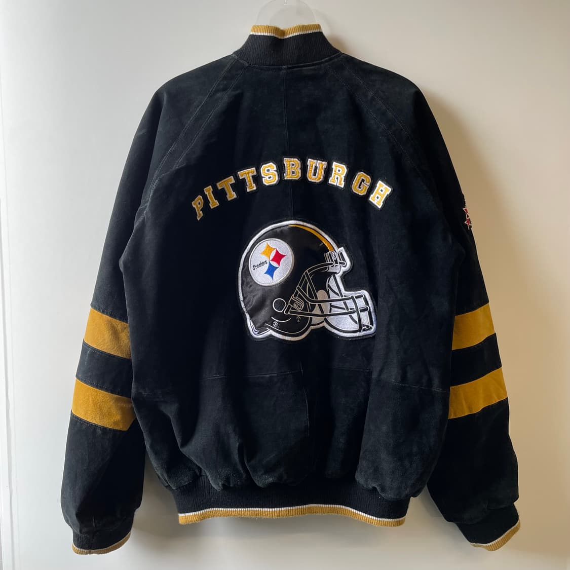 NFL 피츠버그 스틸러스 가죽 바시티 자켓 상품이미지1