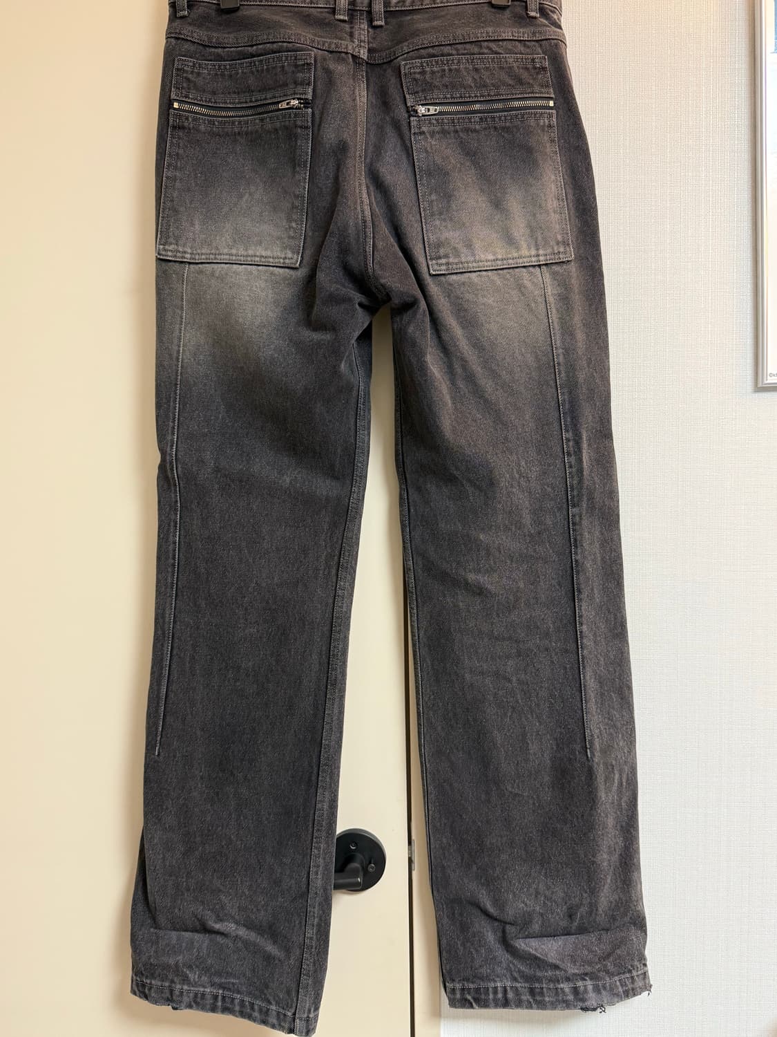 CARGO POCKET DENIM JEANS BLACK 상품이미지3