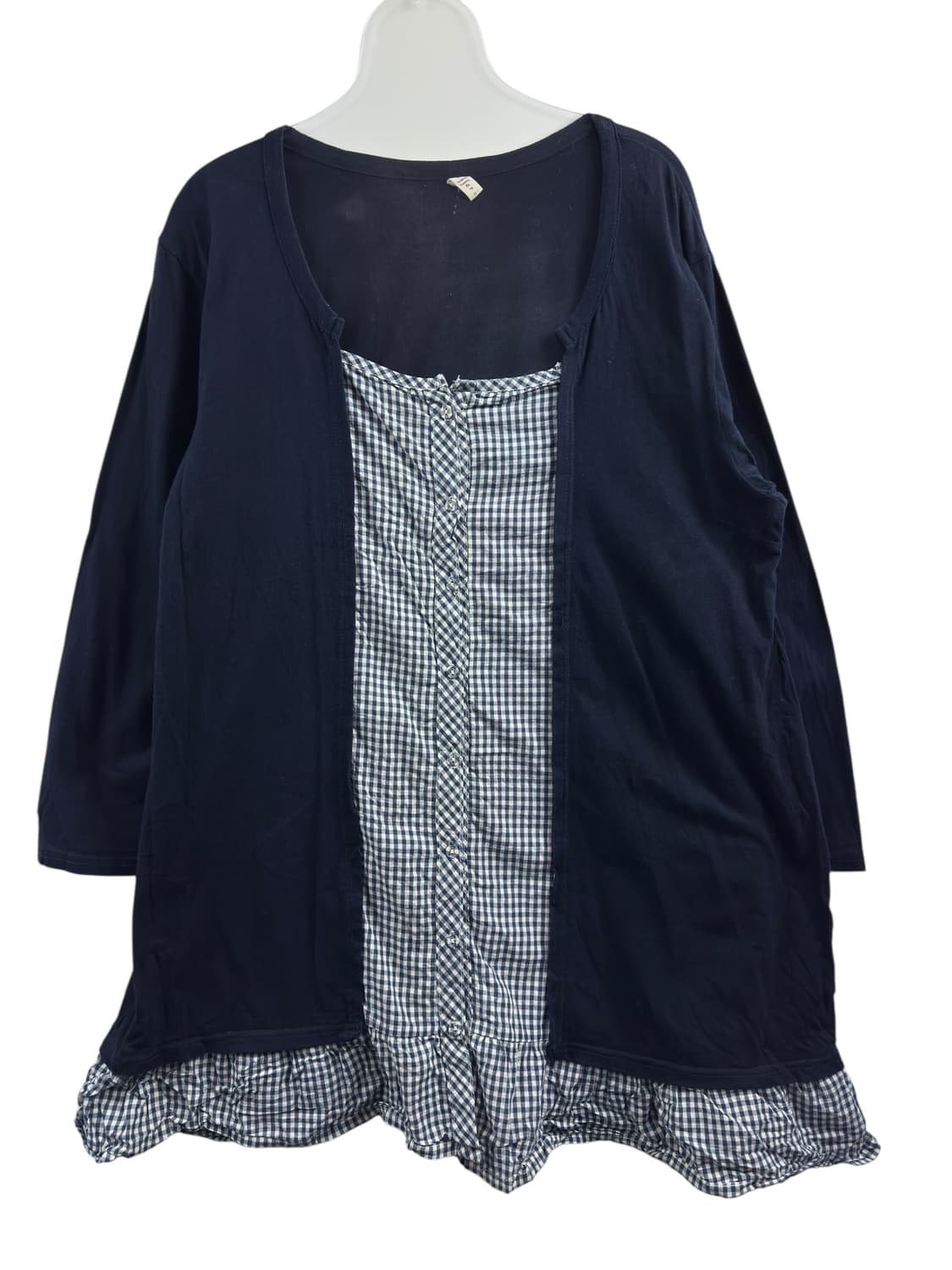 JPN 모리 레이어드 체크 슬리브1573 상품이미지1