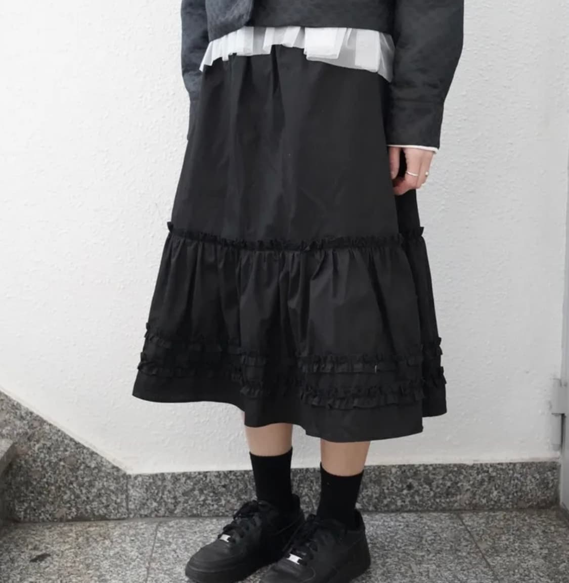 피에브레 프릴 미디 스커트  상품이미지1