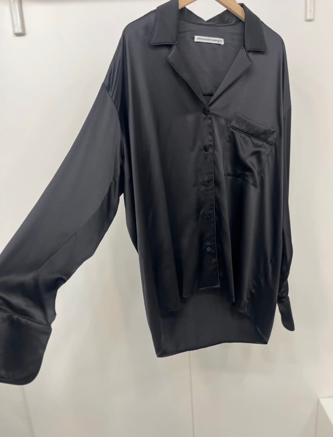 알렉산더왕 블랙 실크 셔츠 S 상품이미지2