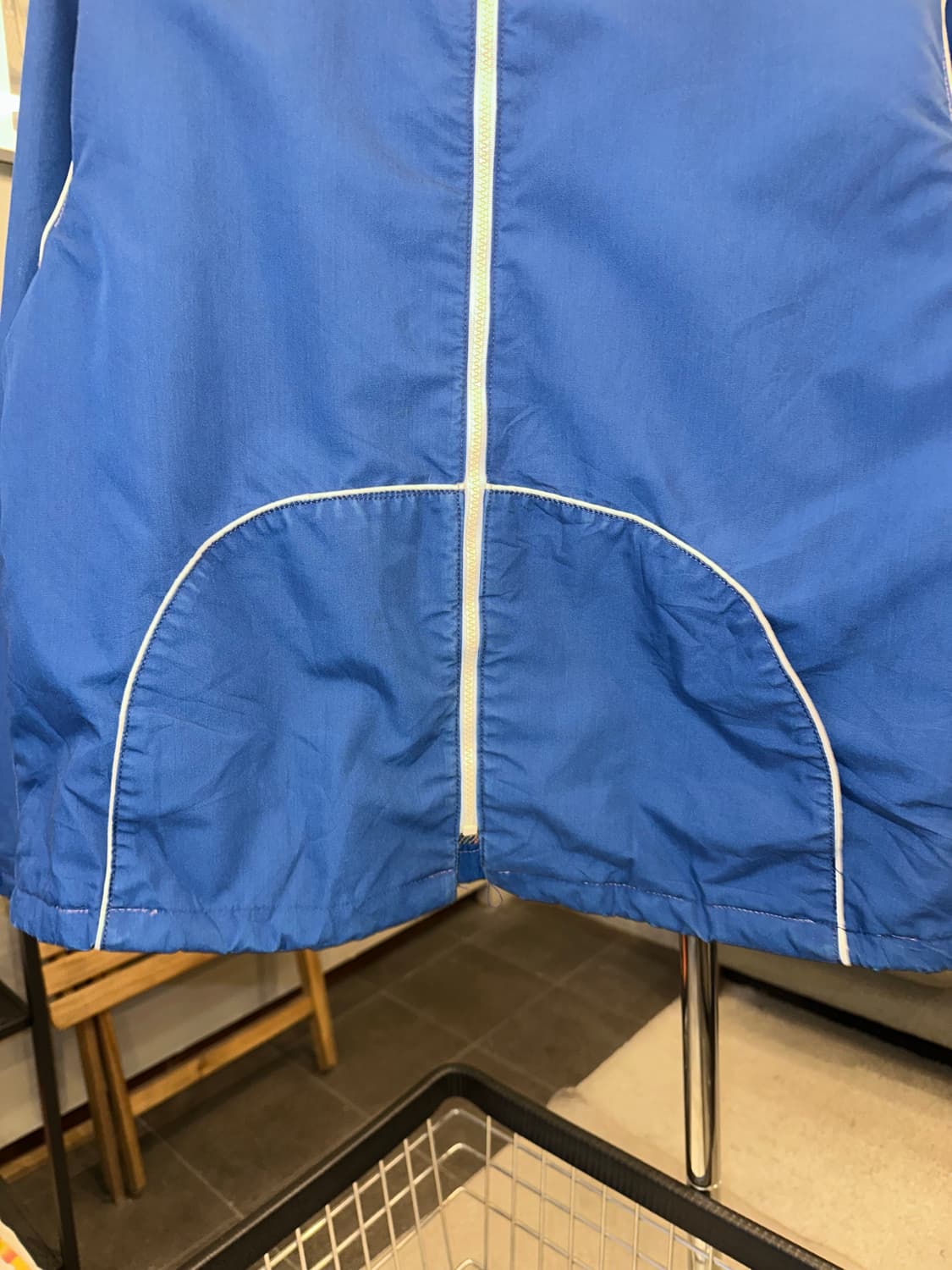 90’s American blue check lining jacket 상품이미지6