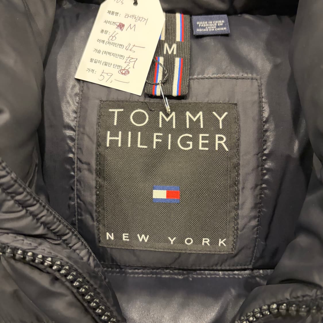 [M] 10s 타미힐피거 블랙 패딩 조끼 B568 상품이미지6