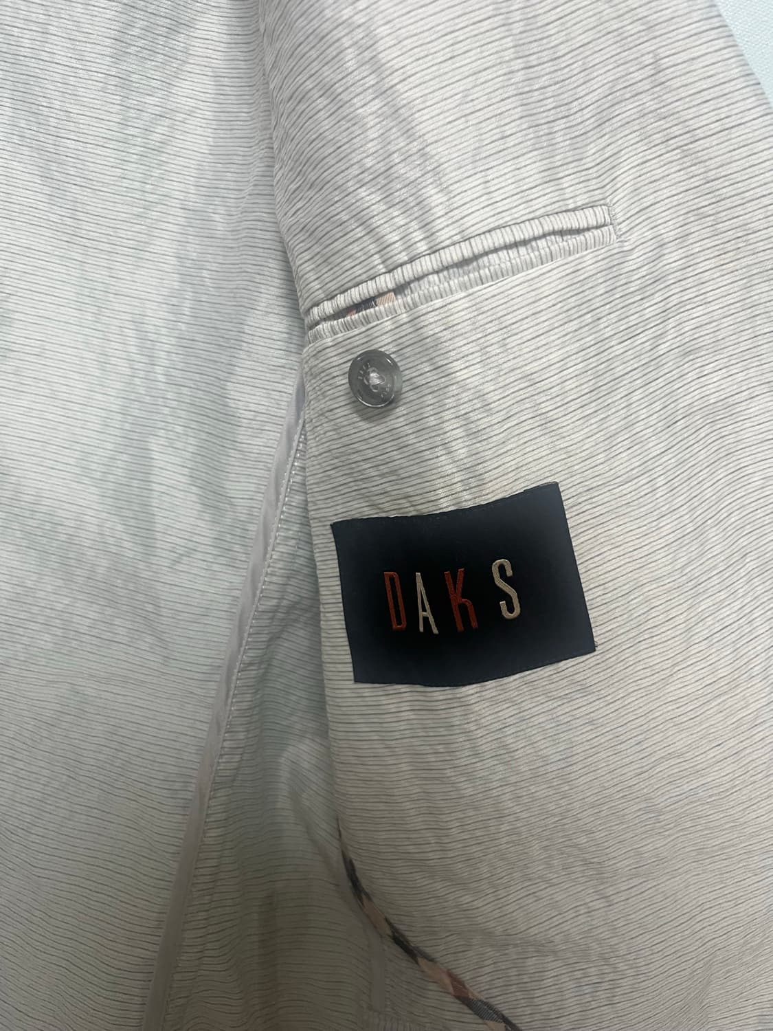 닥스(DAKS) 아이보리 스트라이프 블레이저 자켓 상품이미지3
