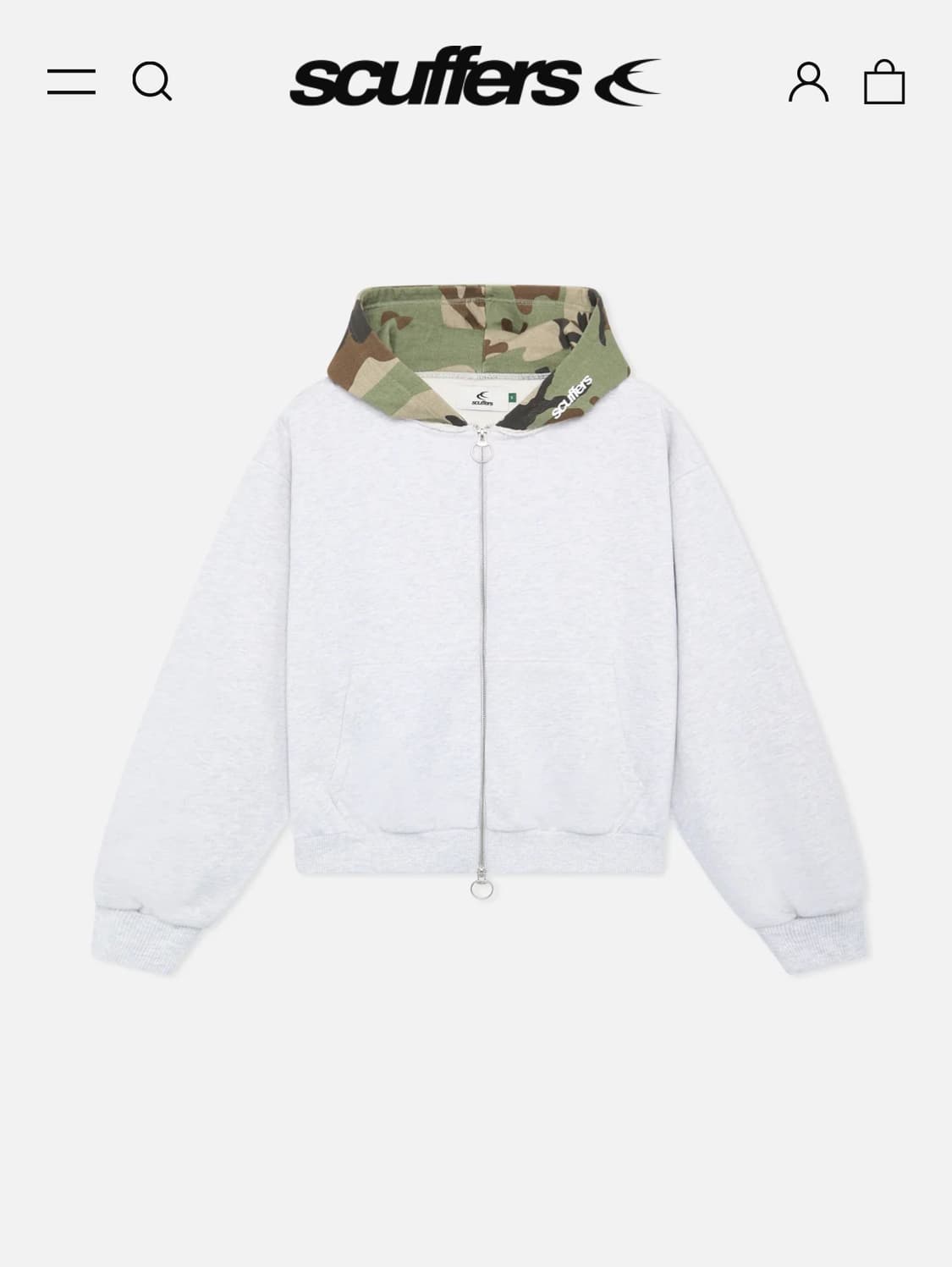 scuffers 카모 멜란지 그레이 후드집업 S 상품이미지2