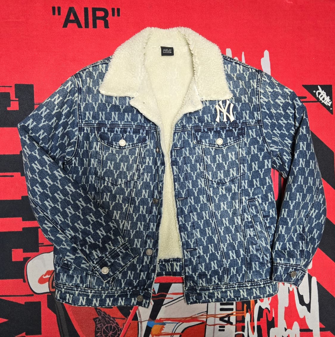 MLB 모노그램 쉐르파 자켓 상품이미지1