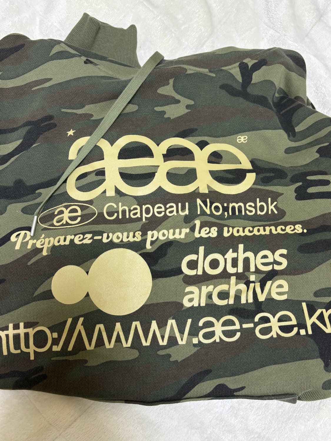 aeae 웹 로고 후드티 카모 상품이미지1