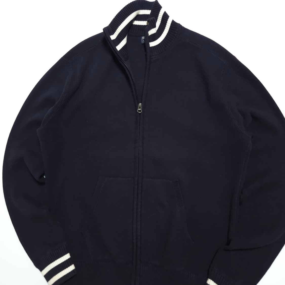 폴로 진스 00s 코튼 빈티지 니트 집업 네이비 상품이미지2