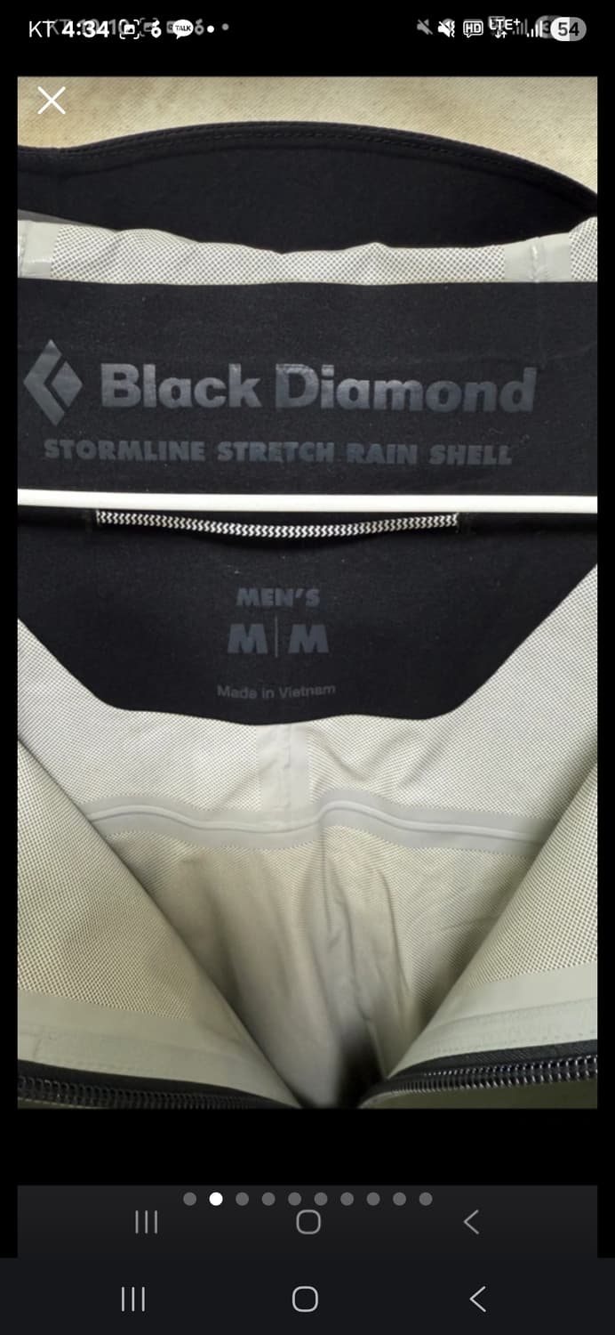 블랙다이아몬드 Stormline 레인쉘 자켓 M 상품이미지2