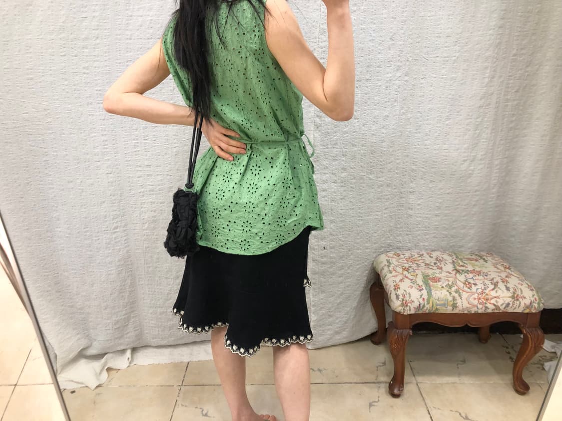 neon lime airy blouse 상품이미지5