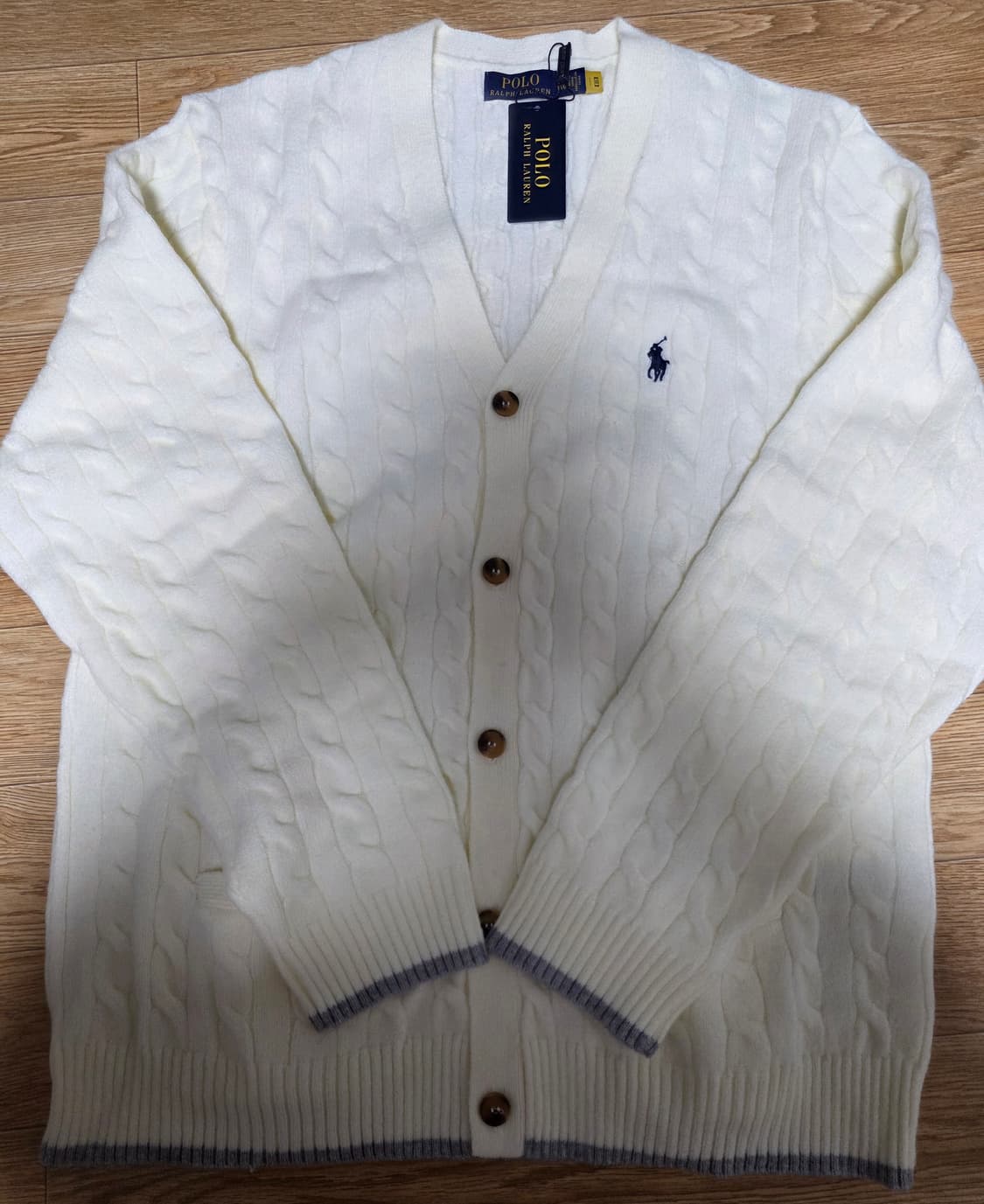 폴로 케이블 니트 울 캐시미어 가디건 상품이미지3