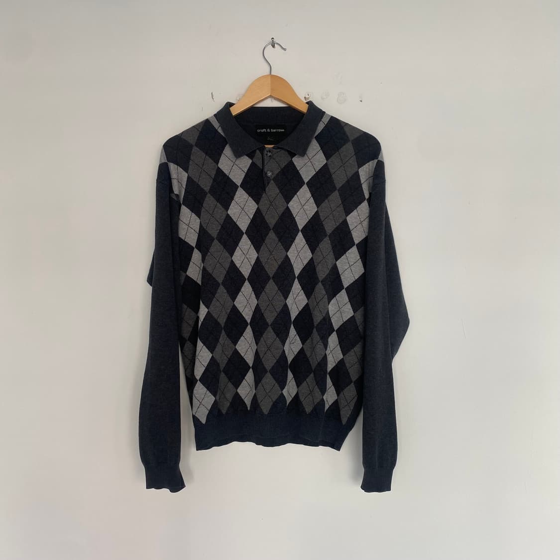 90s 아가일니트 상품이미지2