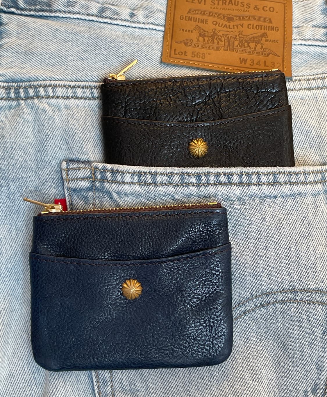 빈티지 리벳 미니 가죽지갑 상품이미지8