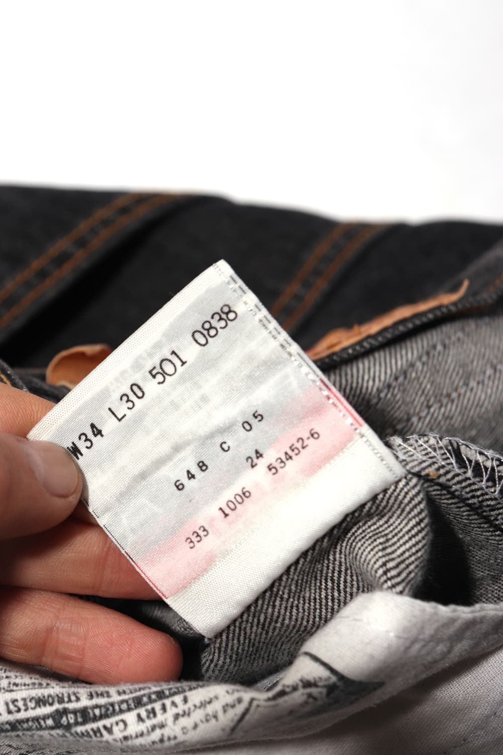 LEVIS 501 06s 흑청 데님 팬츠 size 34 상품이미지6