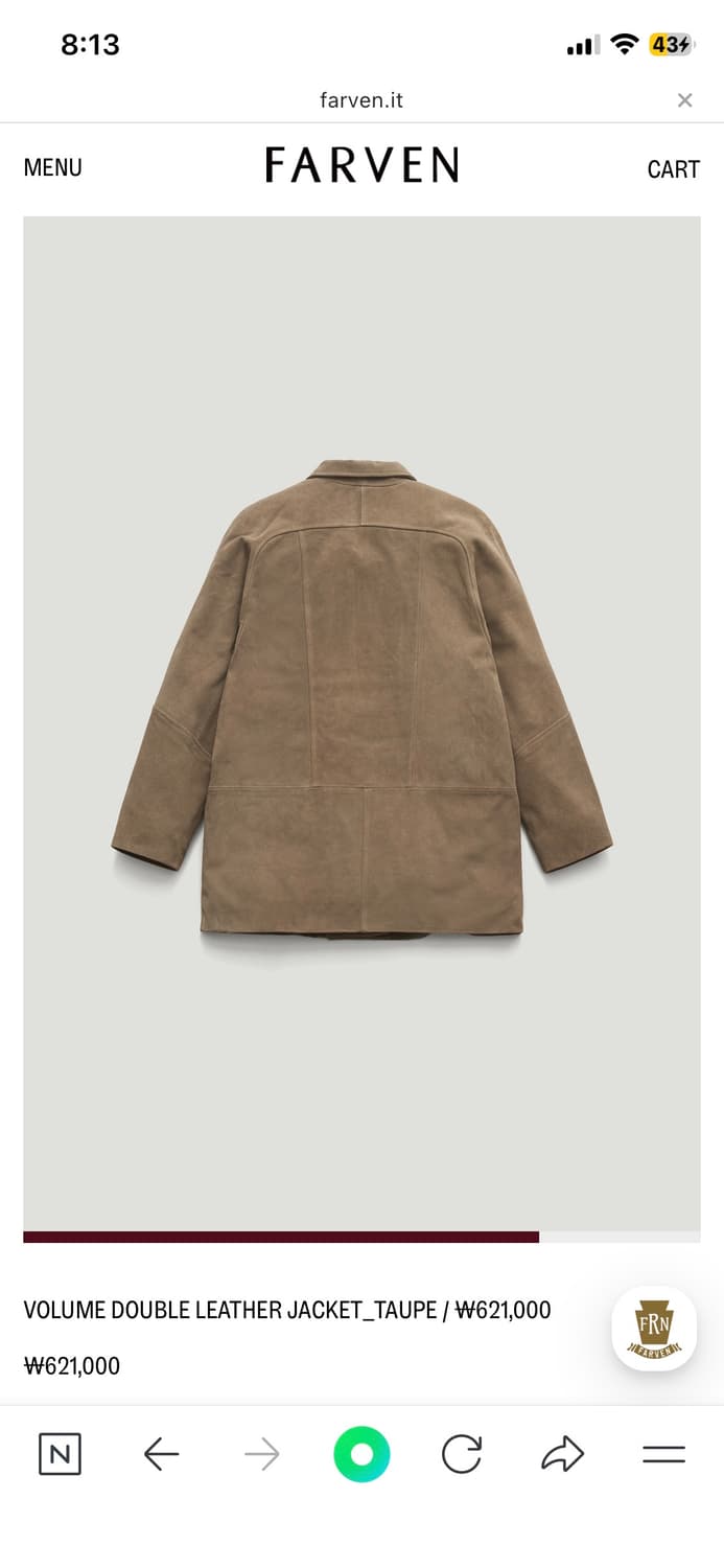 파르벵 볼륨 더블 레더 자켓 토프 FREE 상품이미지3