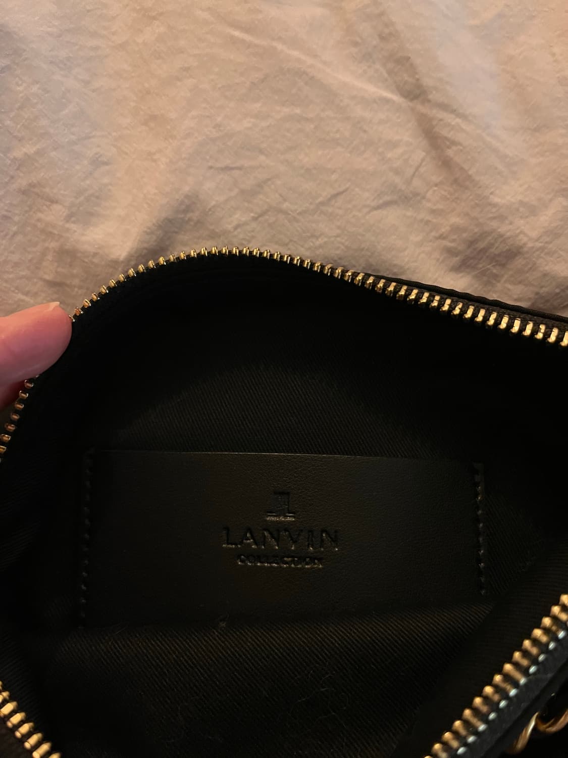 Lanvin 한섬 랑방 콜렉션 블랙 나일론 미니 숄더백 상품이미지4