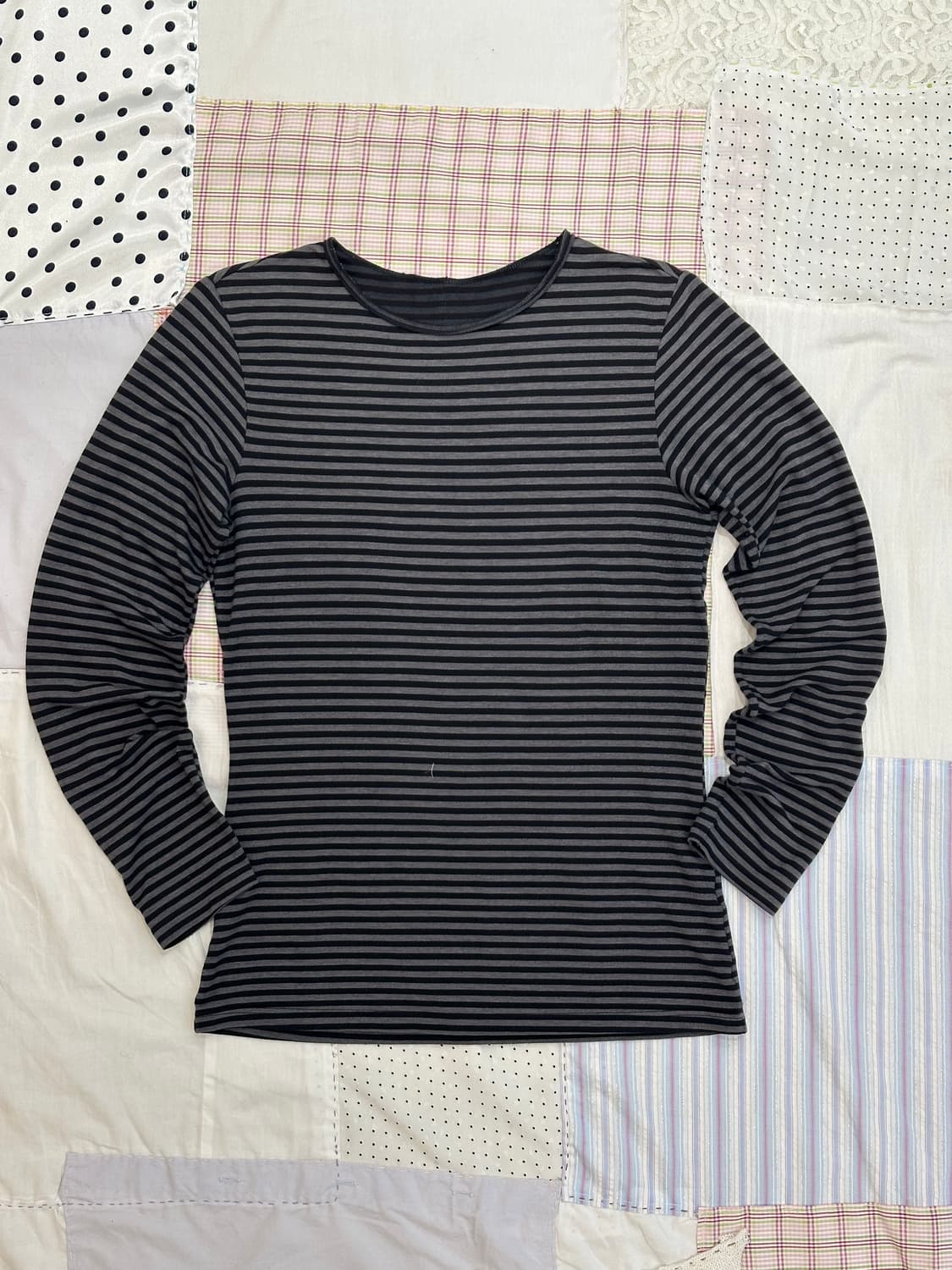 블랙 스트라이프 롱슬리브  상품이미지5