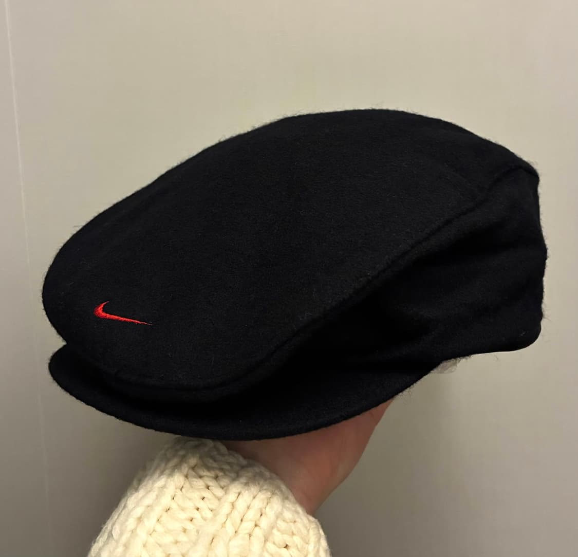 (L)90s 빈티지 나이키 x 타이거우즈 울 나일론 베레모 캡 상품이미지2