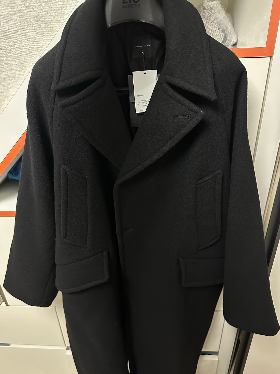 Moif trc 블랙 펠트 코트 상품이미지3