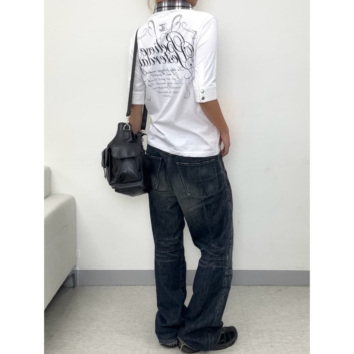 빈티지 락시크 펑크 y2k 화이트 반팔 상품이미지2