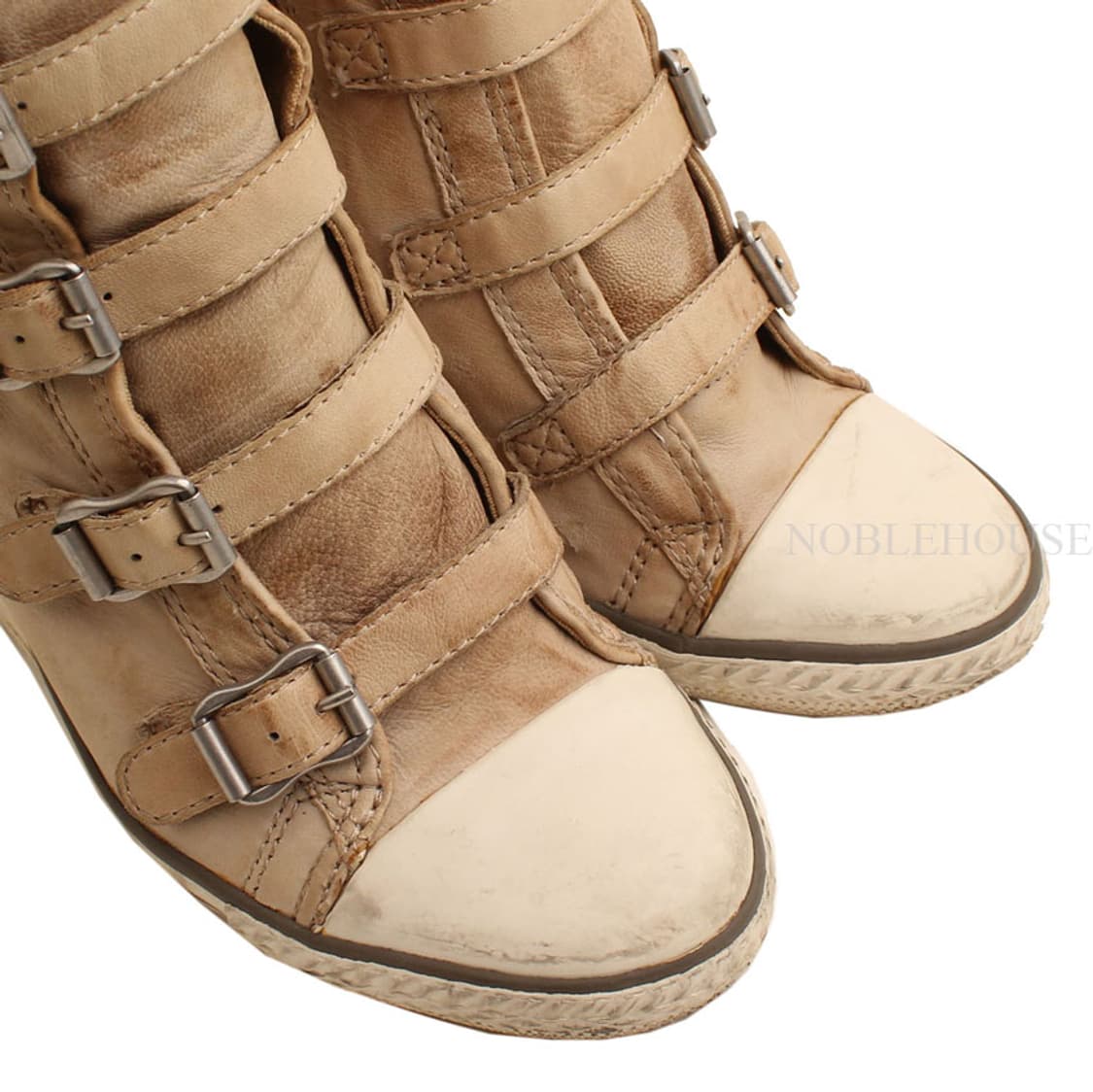 아쉬 빈티지베이지 레더 웨지 스니커즈 36 상품이미지6