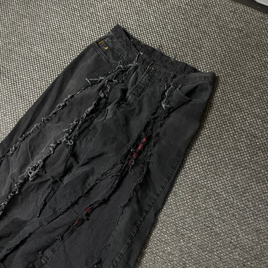 (33) 빈티지 흑청 커스텀 데님 팬츠 상품이미지3