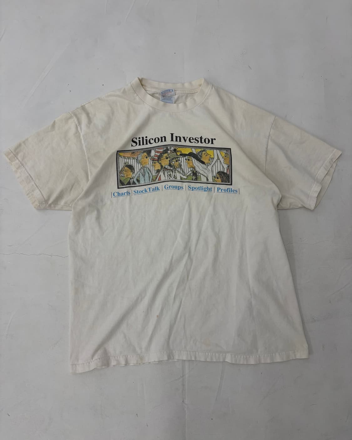 90s Silicon Investor Tee (white) 상품이미지1