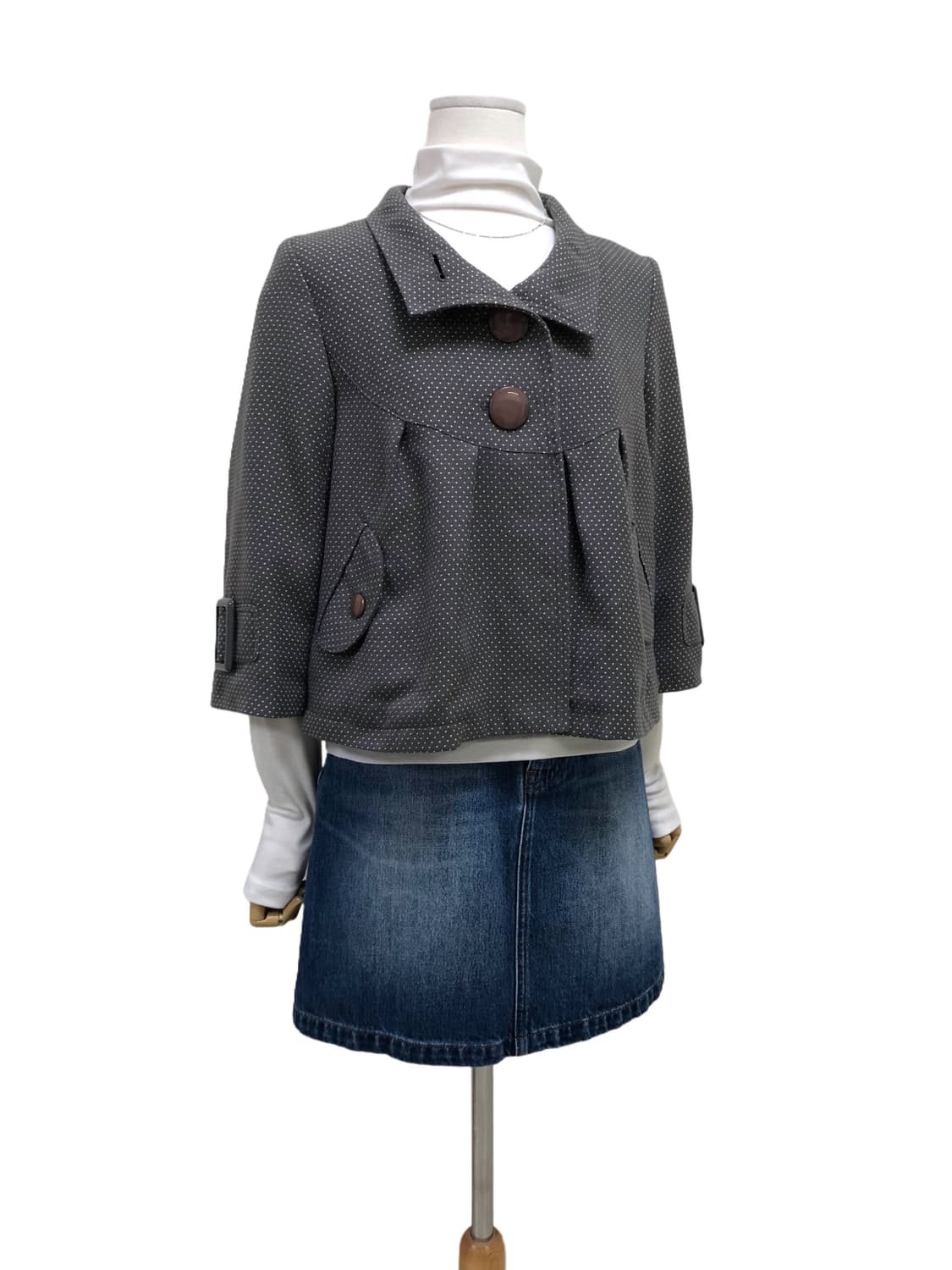 빈티지 도트 자켓 상품이미지3