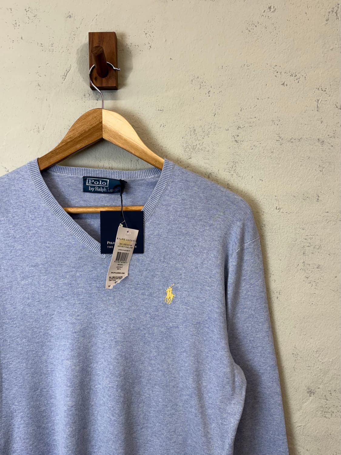 새상품 폴로랄프로렌 하늘색 브이넥 코튼 니트 상품이미지2