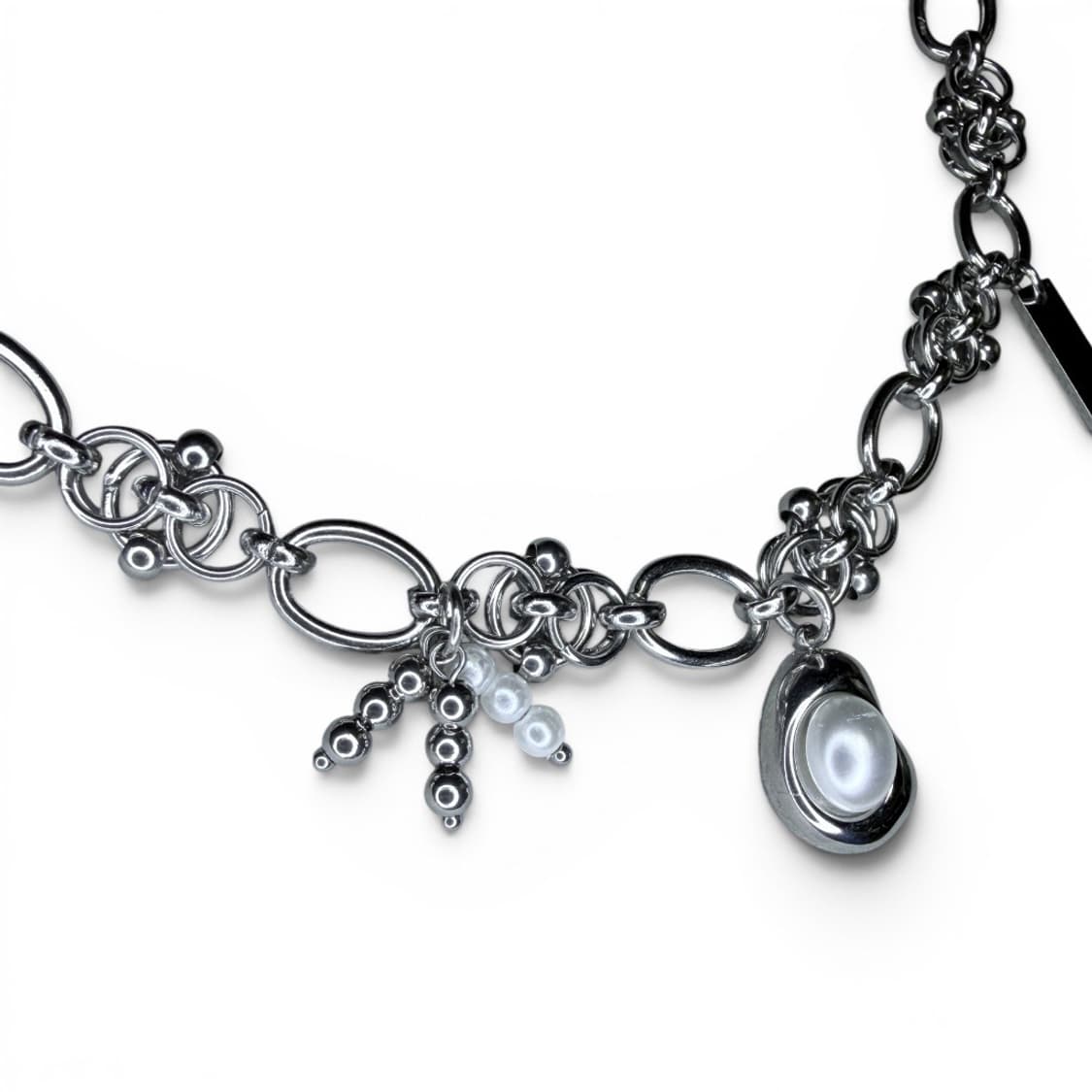 멀티체인 드롭 펜던트 목걸이 (2type) 상품이미지8