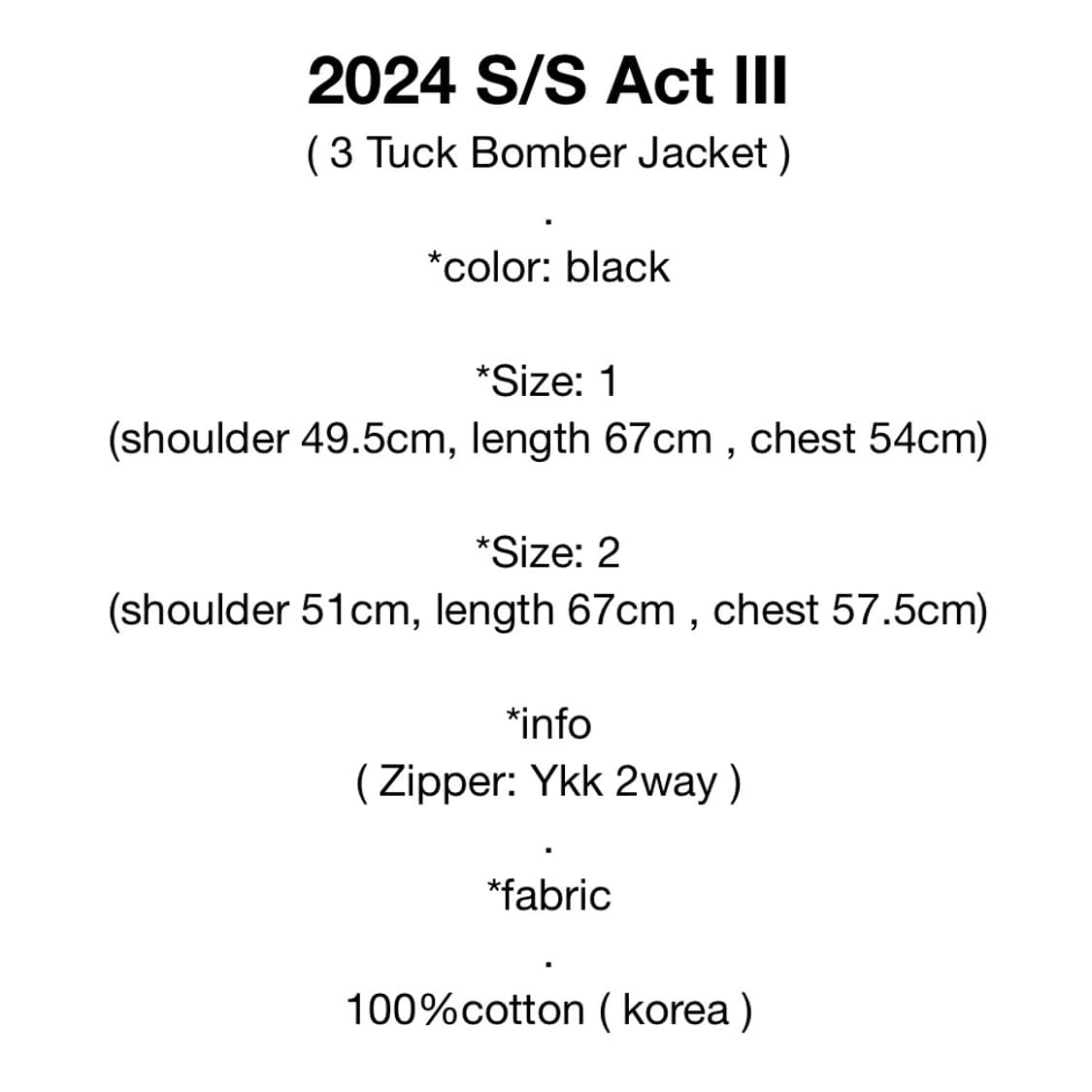 리젤서비스 Act III - 3 Tuck Bomber Jacket 상품이미지7