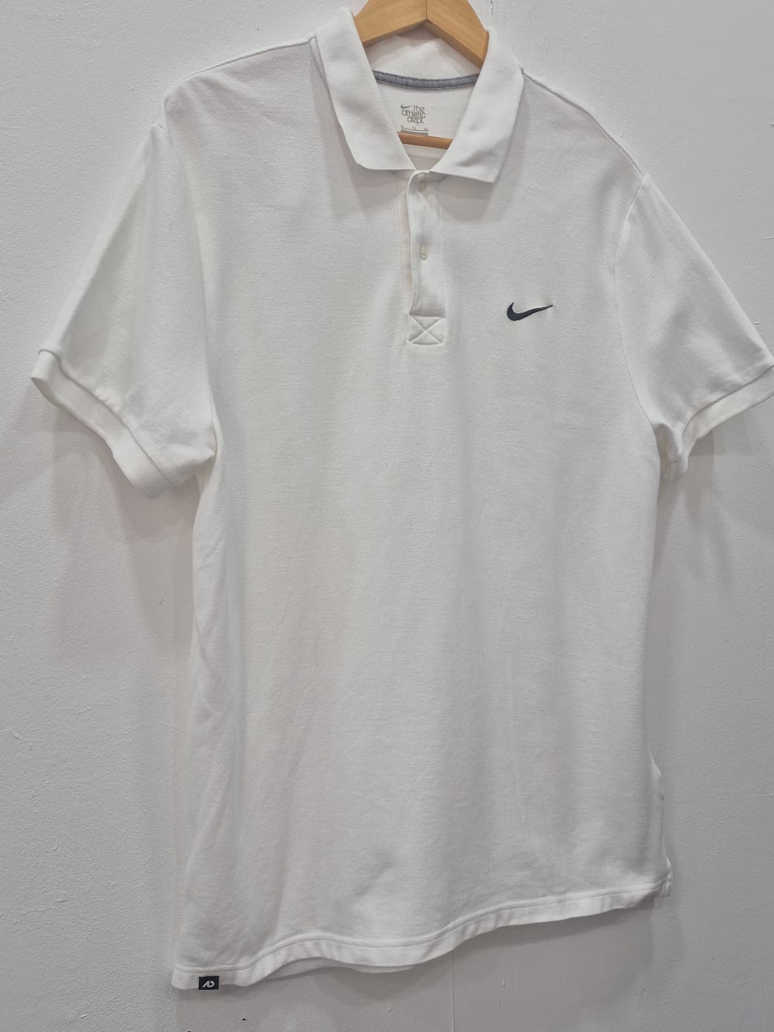 나이키 화이트 코튼 폴로 반팔티 카라티 XL 상품이미지4