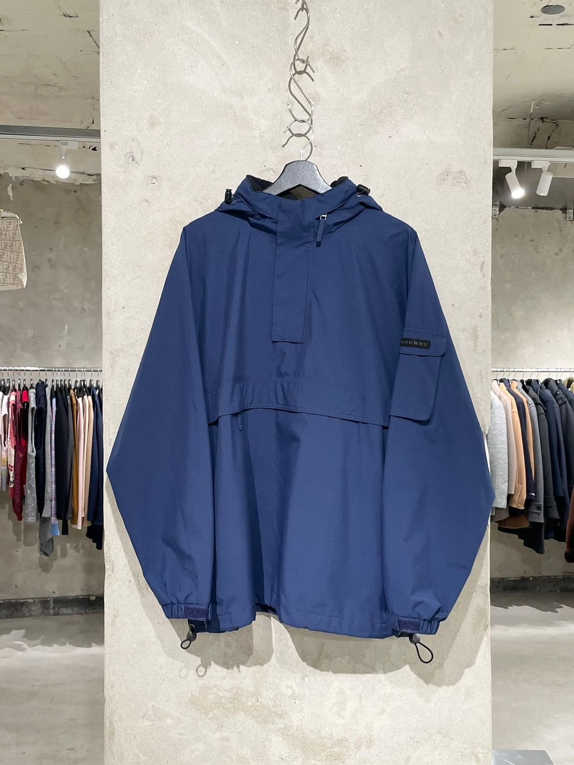 버버리 골프 네이비 하프 집업 고어텍스 윈드 브레이커 상품이미지1