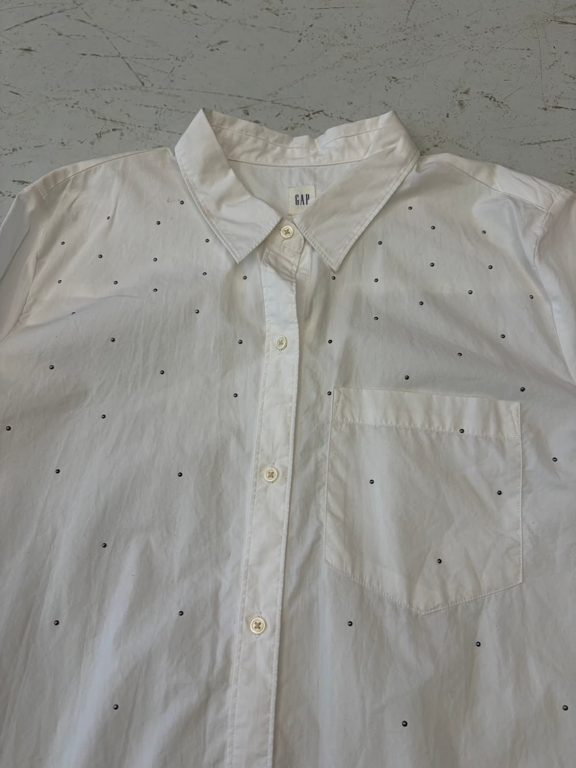 Gap 도트 화이트 코튼 셔츠 상품이미지5