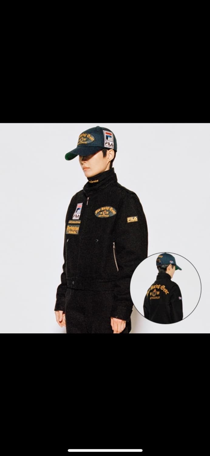 (L) 헤리티지플로스 휠라 fila 레이싱 바이커 데님 자켓 상품이미지5