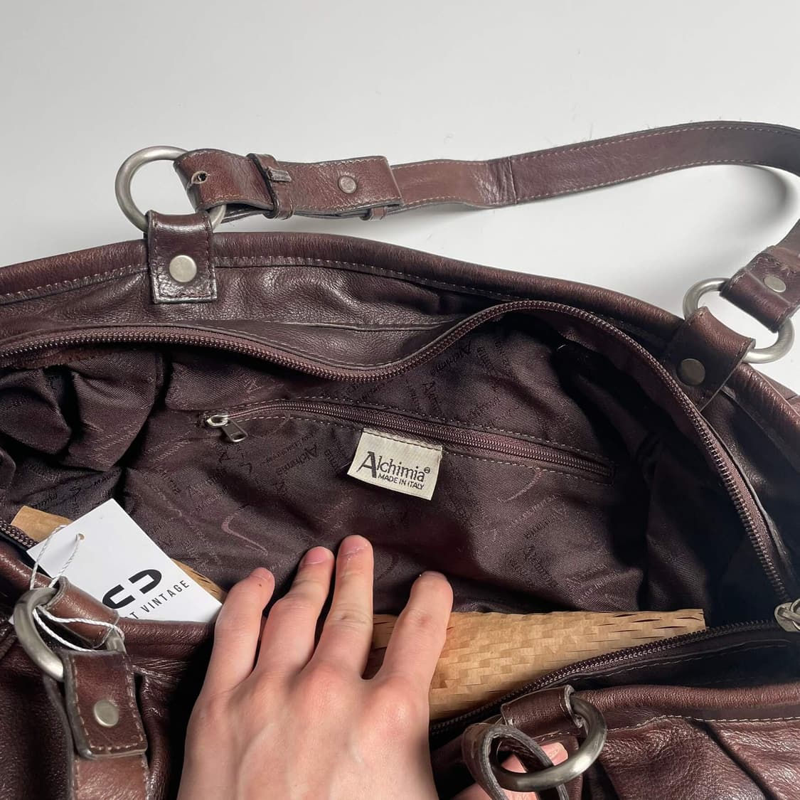 Alchimia 턱 디테일 빅백 (italy)   상품이미지6